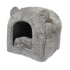 40 Winks Rosenholz Katzenkorb Iglu Teddy Grau