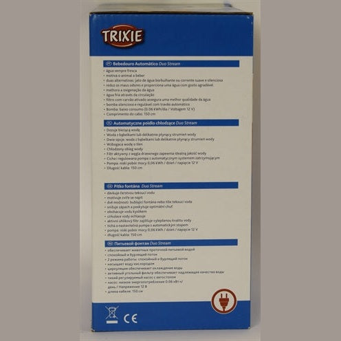 Trixie Trinkbrunnen Duo Stream Weiss / Blau