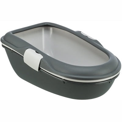 Trixie Berto Katzentoilette Offen Mit Trennsystem Grau/Pastellblau/Granit