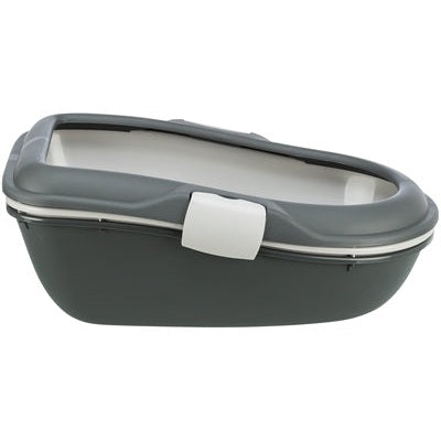 Trixie Berto Katzentoilette Offen Mit Trennsystem Grau/Pastellblau/Granit