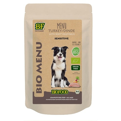 Bf Petfood Bio-Hundefutter Truthahn-Menü-Beutel