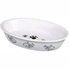 Trixie Futterschale / Wasserschale Oval Pfote / Fischmuster Keramik Sortiert