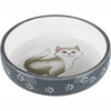 Trixie Futternapf / Wassernapf Flach Katze / Beine Keramik Grau / Weiss