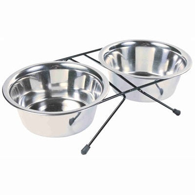 Trixie Futter-/Wassernapf-Set Edelstahl/Metall