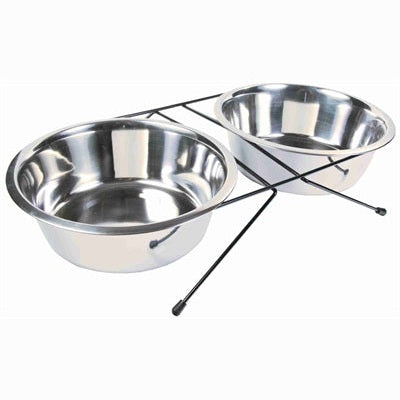 Trixie Futter-/Wassernapf-Set Edelstahl/Metall