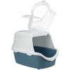 Trixie Katzenklo Vico Open Top Mit Haube Blau Grau / Weiss