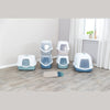 Trixie Katzenklo Vico Open Top Mit Haube Blau Grau / Weiss