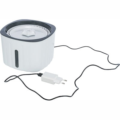 Trixie Trinkbrunnen Blume Kunststoff Weiss/Grau
