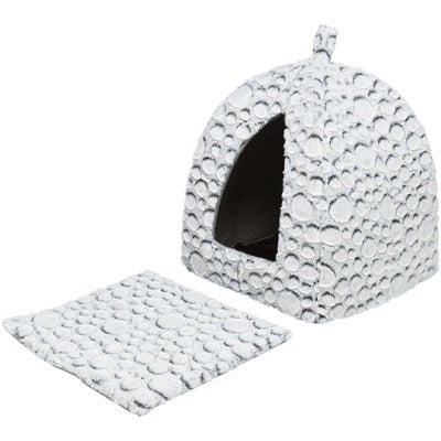 Trixie Katze Korb Iglo Mila Plüsch Weiss / Grau