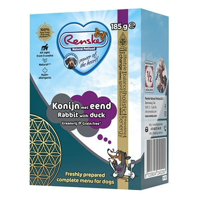 Renske Frisch Zubereitete Mahlzeit Ente Und Kaninchen Getreidefrei