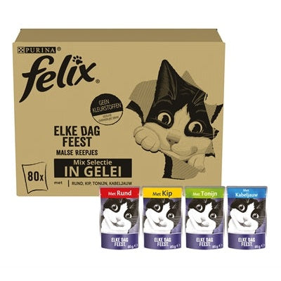 Felix Jeden Tag Schlemmen In Gelee Thunfisch / Kabeljau / Rindfleisch / Huhn