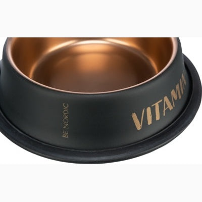 Trixie Be Nordic Futter- Und Wassernapf Edelstahl / Gummi Schwarz / Bronze