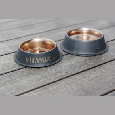 Trixie Be Nordic Futter- Und Wassernapf Edelstahl / Gummi Schwarz / Bronze