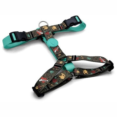 Morso Hundegeschirr H-Rig Recycelte Tinte Tank Grün