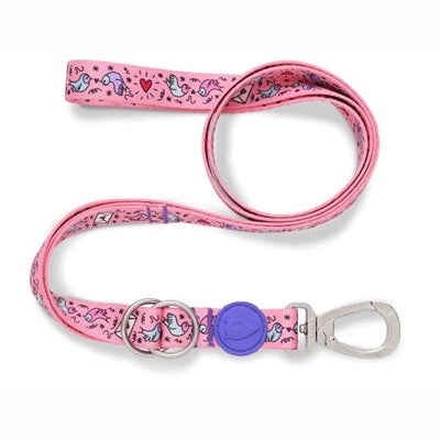 Morso Hundeleine Verstellbar Recycelt Süsser Tweet Rosa