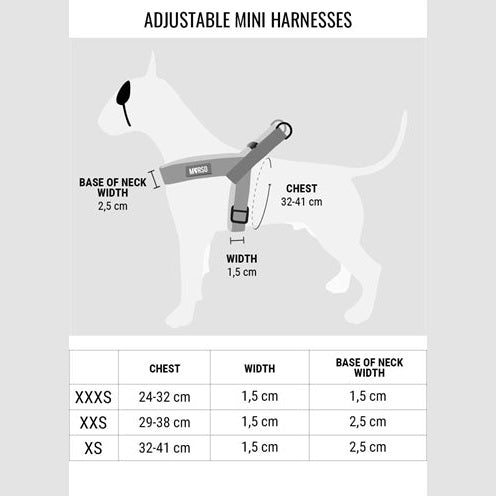 Morso Mini-Hundegeschirr Einstellbar Recyceltes Vollmetall Hund Braun