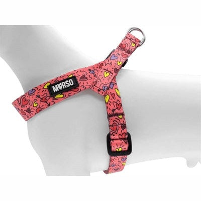 Morso Mini-Hundegeschirr Einstellbar Recycelt Rosa Think Pink