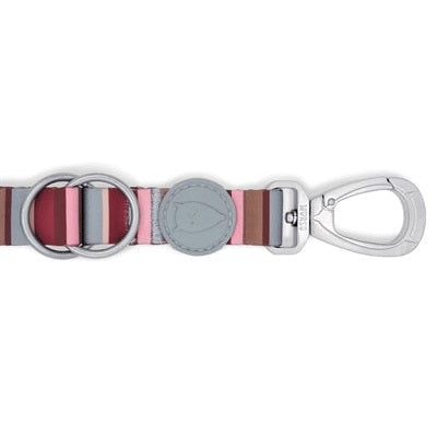 Morso Hundeleine Verstellbar Recycelt Skyline Rot/Rosa