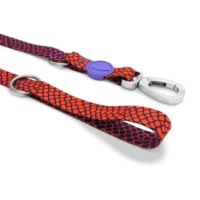 Morso Hundeleine Verstellbar Recycelt Urban Lizard Rot