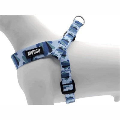 Morso Mini-Hundegeschirr Verstellbar Recycelt Splash Blau