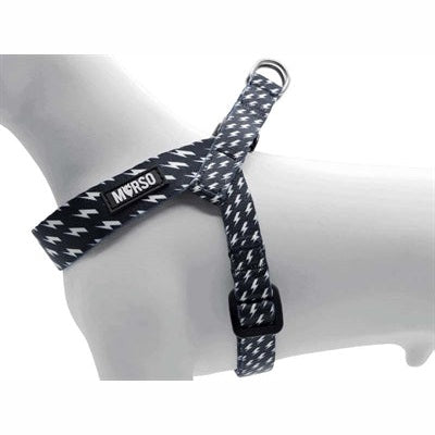 Morso Mini-Hundegeschirr Einstellbar Recycelt Stromfluss Schwarz