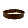 Sazzz Hundehalsband Braveheart Classic Leder Sattel Braun