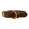 Sazzz Hundehalsband Braveheart Classic Leder Sattel Braun