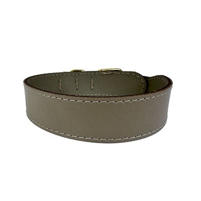 Sazzz Hundehalsband Pionier Klassisches Leder Taupe