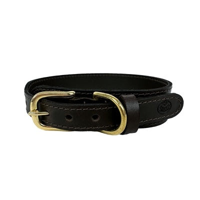 Sazzz Hundehalsband Pioneer Classic Leder Dunkelbraun
