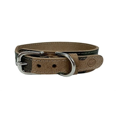 Sazzz Hundehalsband Boho Vintage Leder Camouflage