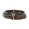Sazzz Halsband Hund Boho Schatz Stein Vintage Leder Braun