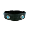 Sazzz Halsband Hund Boho Schatz Stein Vintage Leder Anthrazit