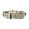 Sazzz Hundehalsband Adventure Stone Classic Leder Creme