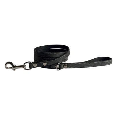 Sazzz Hundeleine Furchtlos Vintage Leder Anthrazit