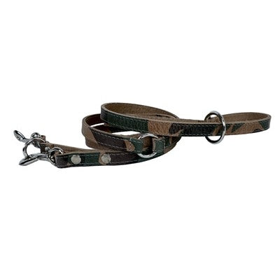 Sazzz Hundeleine Furchtlos Vintage Verstellbar Leder Camouflage