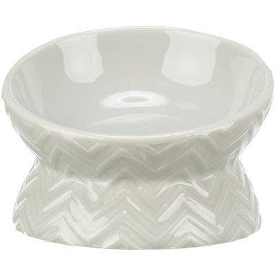 Trixie Erhöhter Futternapf / Wassernapf Keramik Hell Taupe