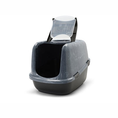 Savic Katzentoilette Nestor Jumbo Marmor Grau/Schwarz