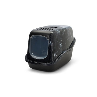 Savic Katzenklo Nestor Marmor Schwarz/Weiss